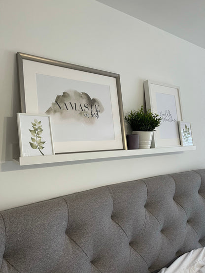 Namaste In Bed Landscape Green Watercolour Bedroom Home Simple Decor Wall Print by WinsterCreations™ Official Store