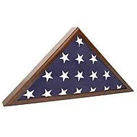 Flag Case for Veteran Funeral, Cherry Flag Case