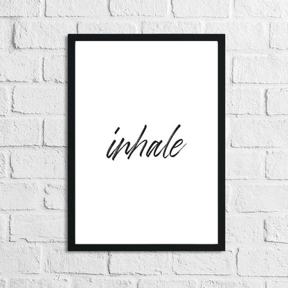 Inhale Exhale Set Of 2 Bedroom Simple Wall Decor Prints by WinsterCreations™ Official Store