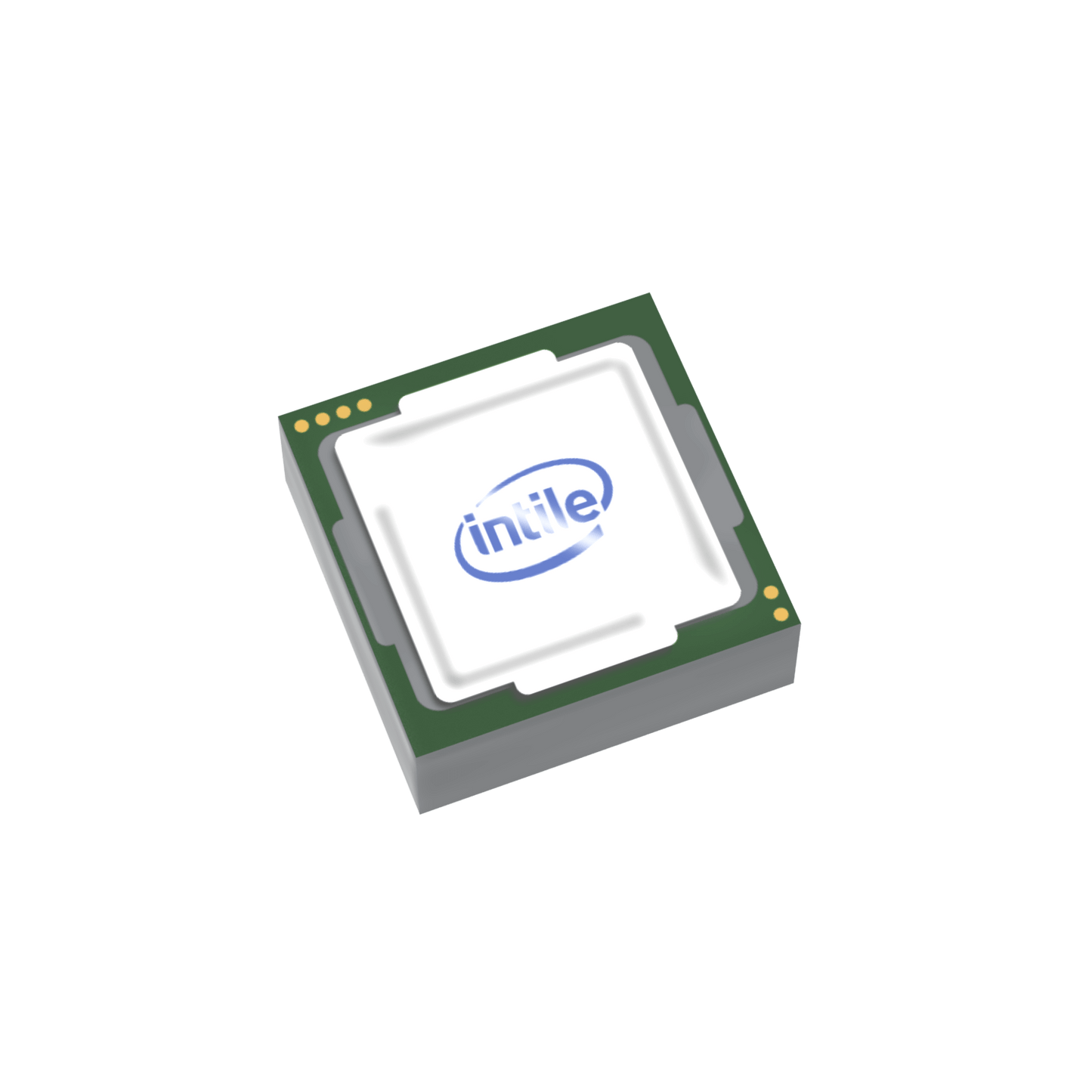 "intile" Computer Processor CPU - Custom Printed 1x1 Tile - Made Using LEGO® Parts