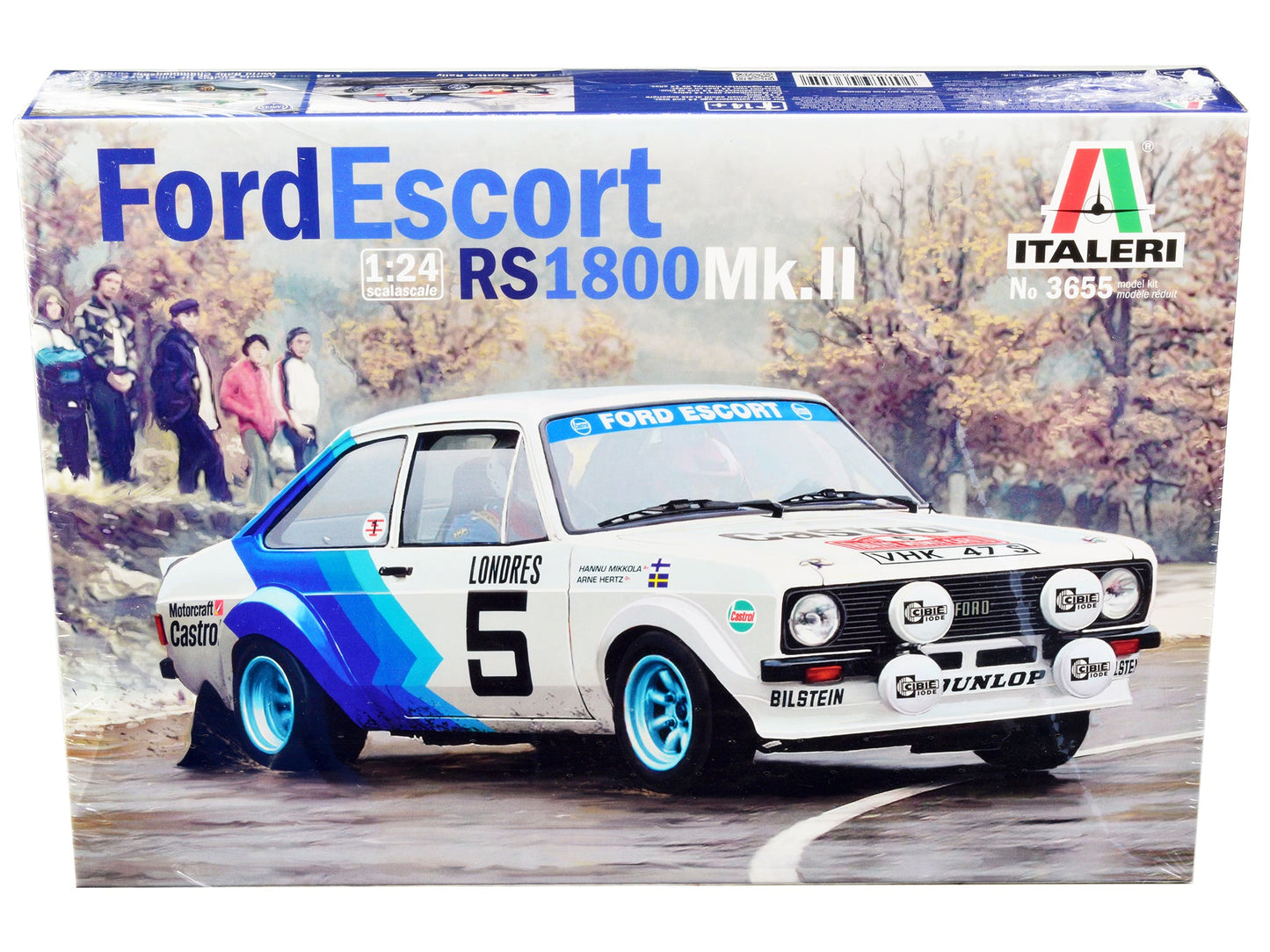 Skill 2 Model Kit Ford Escort RS 1800 Mk.II #5 Rallye Monte Carlo (1979) 1/24 Scale Model by Italeri  free shipping USA