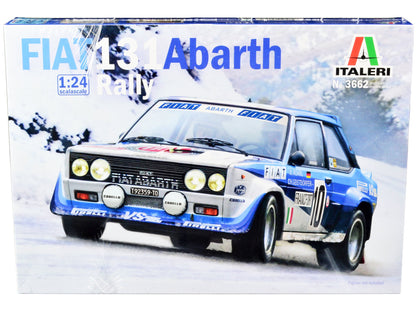 Skill 3 Model Kit Fiat 131 Abarth Rally #10 Winner "Montecarlo Rally" (1980) 1/24 Scale Model by Italeri  free shipping USA