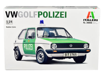 Skill 3 Model Kit 1978 Volkswagen Golf "Berlin Polizei (Police) Department" 1/24 Scale Model by Italeri  free shipping USA