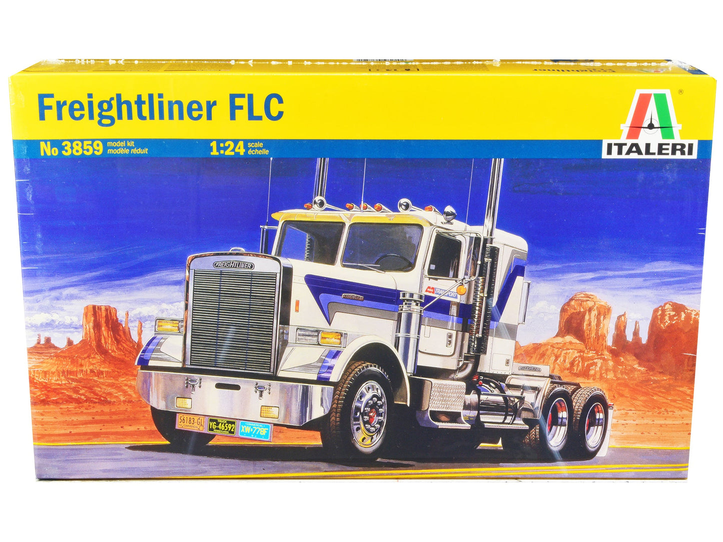 Skill 4 Model Kit Freightliner FLC Truck Tractor 1/24 Scale Model by Italeri  free shipping USA