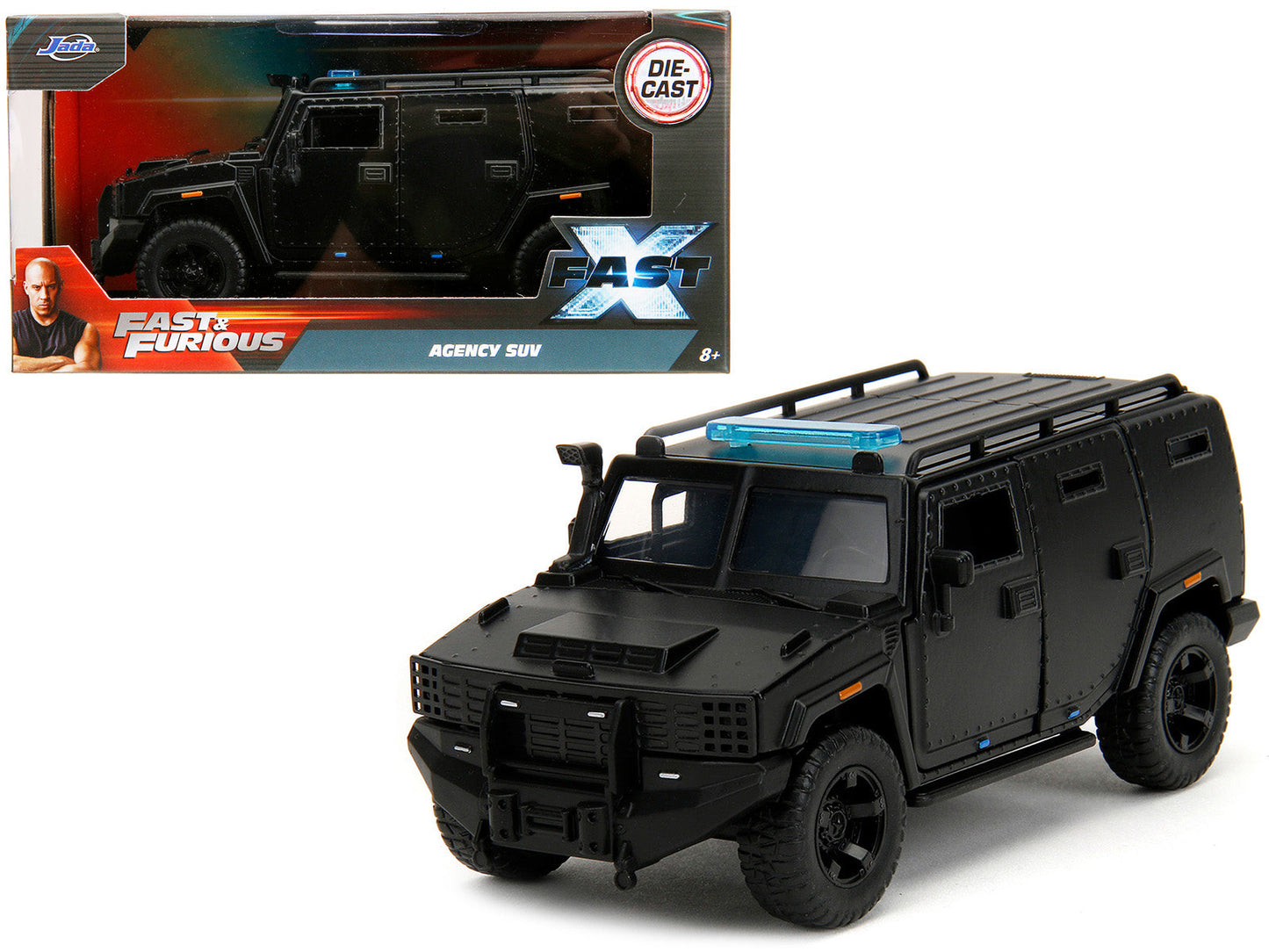 Agency SUV Matt Black "Fast X" (2023) Movie "Fast & Furious" Series 1/32 Diecast Model Car by Jada  free shipping USA
