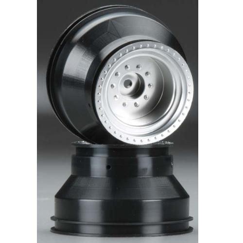 Traxxas 3666 Monster Jam Replica Front Wheel Set (2) (Silver) for Stampede 2wd