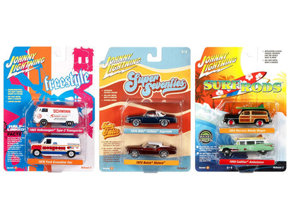 Johnny Lightning "2-Packs" 2023 Set A of 6 pieces Release 2 1/64 Diecast Model Cars by Johnny Lightning  free shipping USA