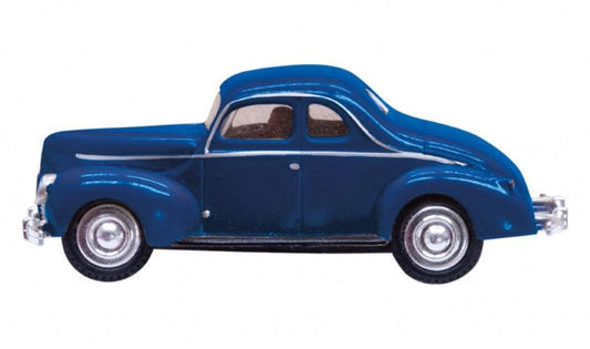 Woodland Scenics JP5618 N Scale Blue Coupe Vechicle