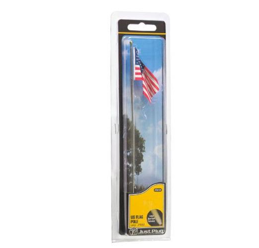 Woodland Scenics JP5952 Just Plug Large US Flag and Pole