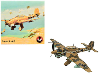 Junkers Ju 87R Trop Stuka Bomber Aircraft "Immelmann 6./StG 2 Libya" (1941) German Luftwaffe 1/72 Diecast Model Airplane  free shipping USA