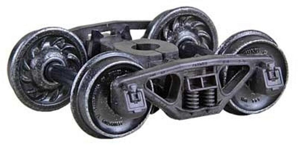 Kadee 1565 HO Scale 1565 Bettendorf 50-Ton Trucks w/33" Ribbed Black Wheels