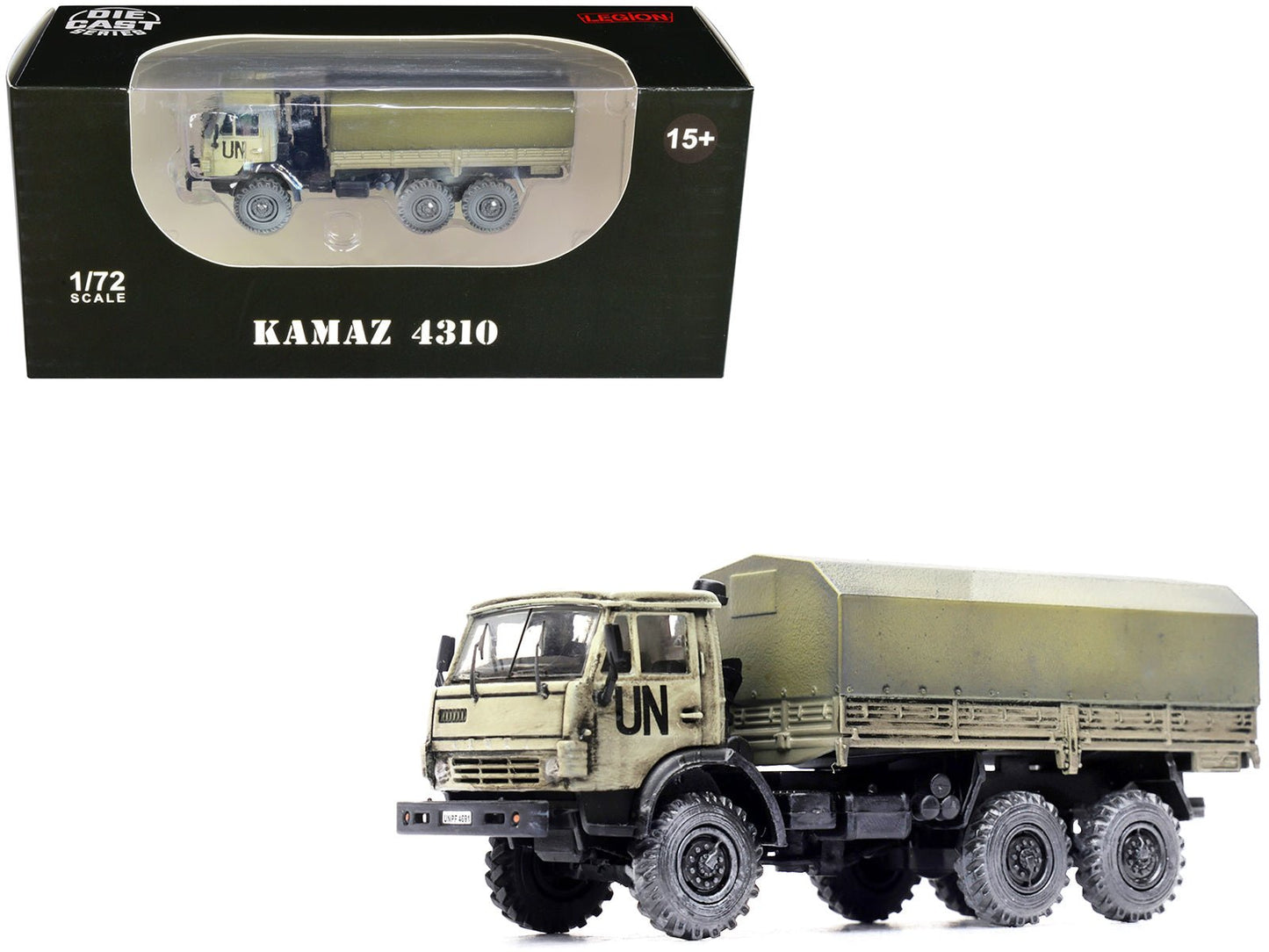 Kamaz 4310 Transport Truck Beige (Weathered) "United Nations" 1/72 Diecast Model by Legion  free shipping USA