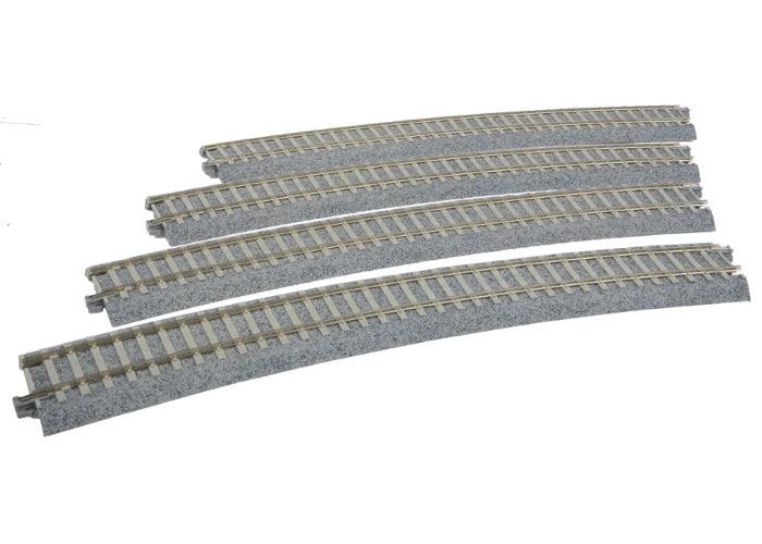 Kato 2-241 HO Scale Superelevated Curve Track w/ Concrete Ties Set (4)