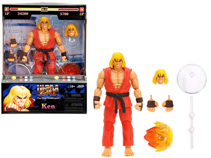 Ken 6" Moveable Figure with Accessories and Alternate Head and Hands "Ultra Street Fighter II: The Final Challengers" (2017) Video Game Model by Jada  free shipping USA
