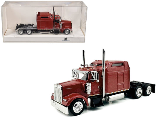 Kenworth W900L Truck Tractor with Sleeper Cab Red Metallic 1/87 (HO) Scale Plastic Model Car by HO Logistics  free shipping USA