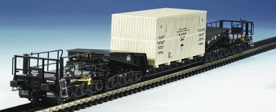 Kibri 16510 HO Depressed Center 12-Axle Heavy-Duty Flatcar w/Load - Kit -- DB