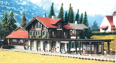 Kibri 36703 Z Scale Chateau d'Oex Station -- 10-1/4 x 2-9/16 x 2-3/8"  26 x 6.5 x 6cm