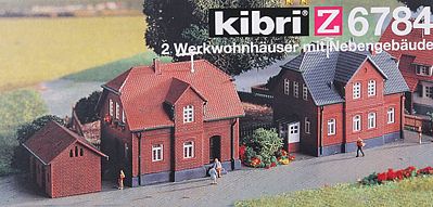 Kibri 36784 Z Scale Workers Living Quarters -- 2-1/2 x 1-1/2"  6.5 x 4cm, 1-3/8 x 3/4"  3.5 x 2cm