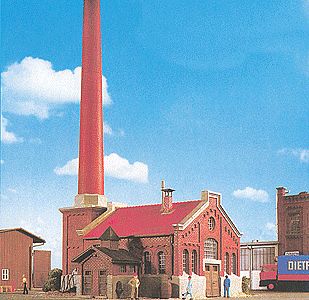 Kibri 37224 N Scale 1871 Boiler House w/Chimney -- 4-3/8 x 3-3/8 x 8-13/16"  11 x 8.5 x 22cm