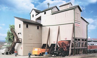 Kibri 37226 N Scale Gravel Works & Loading Silo -- 6 x 4-3/16 x 4-5/8"  15 x 10.5 x 11.5cm