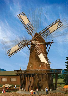 Kibri 37302 N Scale Motorized Windmill -- Kit - 2-3/4 x 2-15/16 x 5-7/8"  7 x 7.5 x 15cm