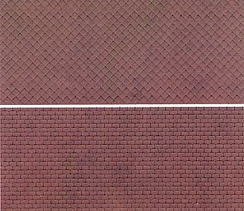 Kibri 37967 N Scale Roofing - Plastic Sheet - 4-5/8 x 7-13/16"  11.9 x 19.8cm -- Rough Cut Slate
