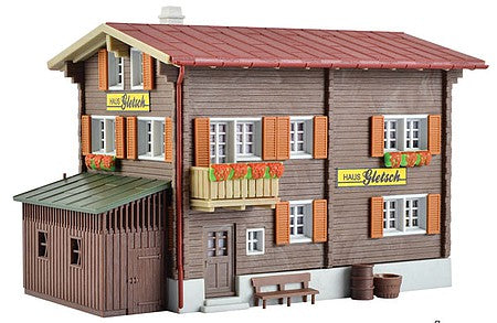 Kibri 38033 HO Scale Gletsch Alpine House in Switzerland -- Kit - 5-1/8 x 3-3/4 x 3-3/4"  13 x 9.5 x 9.6cm