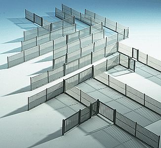 Kibri 38605 HO Scale Mesh Fencing - 3.3 Yards  3m -- Gray