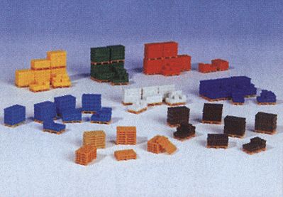 Kibri 38662 HO Scale Crates on Pallets Kit