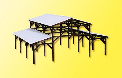 Kibri 39095 HO Scale Wooden Shelter - Kit -- 4-3/4 x 4-1/8 x 2-3/8"  12 x 10.5 x 6cm
