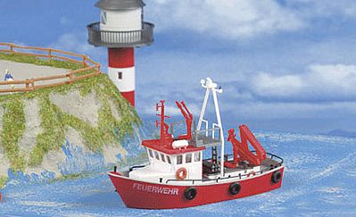 Kibri 39154 HO Scale Fire Department Boat - Kit -- 5-1/2 x 2-3/16 x 3-5/16"  14 x 5.5 x 8.5cm