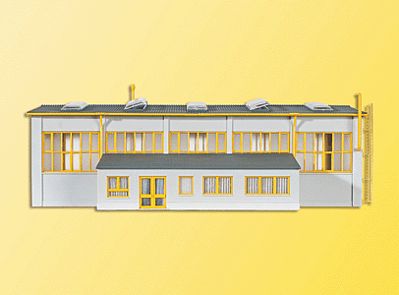 Kibri 39324 HO Scale GleissBau Maintenance-of-Way Track Machine Shed -- Kit - 5-1/2 x 13-3/4 x 8-1/4"  14 x 35 x 21cm