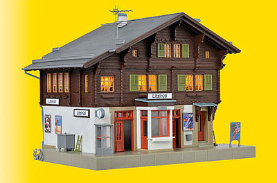 Kibri 39497 HO Scale Litziruti Station w/Lights -- Kit