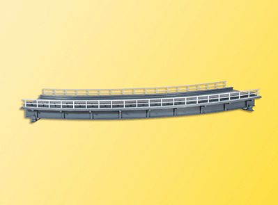 Kibri 39706 HO Scale Curved Steel Girder Bridge -- 1-Track - 11 x 2-3/4 x 1-3/16"  28 x 7 x 3cm - 14"  35.7cm Radius - 45-Degree