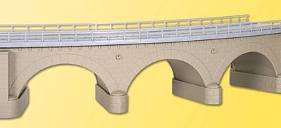 Kibri 39722 HO Scale Curved Stone Arch Bridge w/Ice-Breaker Columns -- Single Track 45 Degrees 12-13/16 x 3-13/64 x 2-5/8"  32 x 8 x 6.5cm