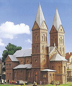 Kibri 39760 HO Scale Roman Catholic Church -- Kit - 12-1/4 x 7-1/2 x 14-1/8"   31 x 19 x 36cm