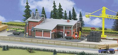 Kibri 39816 HO Scale Sawmill with Interior -- 23-5/8 x 6-11/16 x 4-5/16"  60 x 17 x 11cm