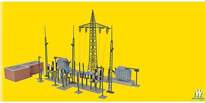 Kibri 39840 HO Scale Baden Baden Electrical Substation w/Lights -- Kit - 16-15/16 x 13 x 9-13/16"  43 x 33 x 25cm