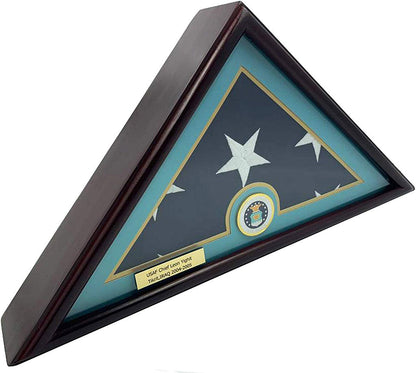 5x9 Burial/Funeral/Veteran Flag Elegant Display Case - Air Force Medal
