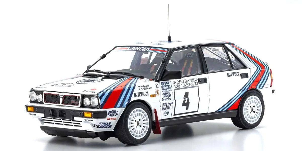 Kyosho 1/18 Lancia Delta HF 4WD 1000 Lakes Team Lancia 1987 #4 Die Cast Model