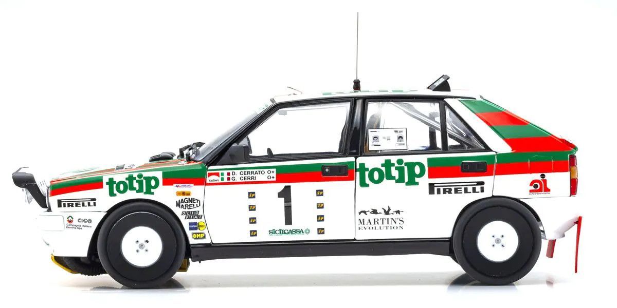 Kyosho 1/18 Lancia Delta HF 4WD Targa Florio "Team Lancia Totip" 1987 #1 DieCast Model
