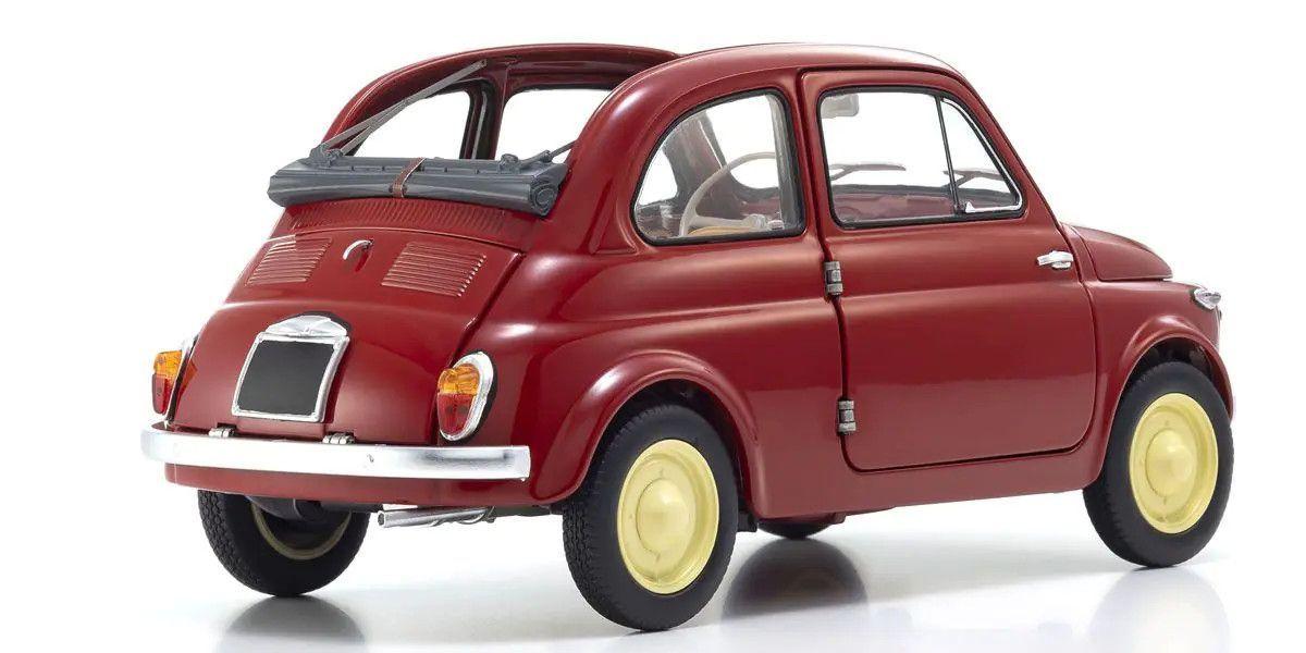 Kyosho 1/18 Fiat Nuova 500 Diecast Model Coral Red Diecast