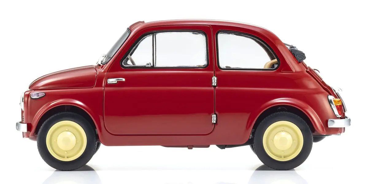 Kyosho 1/18 Fiat Nuova 500 Diecast Model Coral Red Diecast