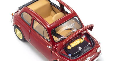 Kyosho 1/18 Fiat Nuova 500 Diecast Model Coral Red Diecast