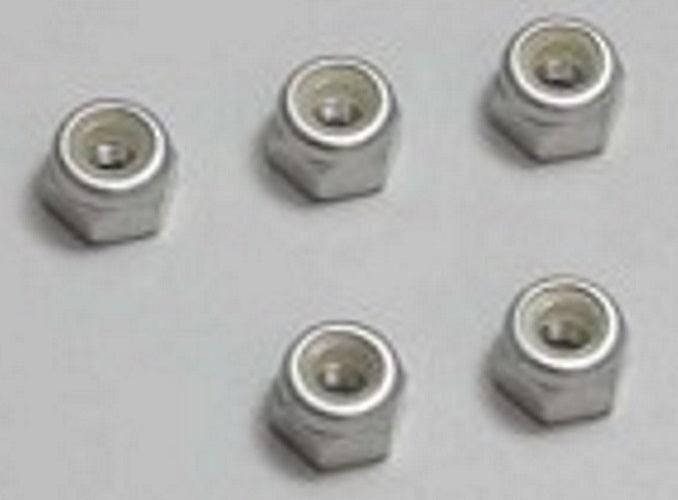 Kyosho 1-N3043NA-S Nut (M3x4.3) Nylon Silver (5)