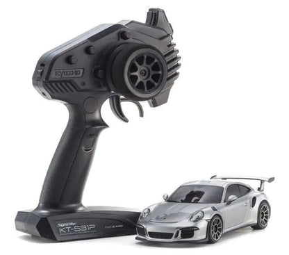 Kyosho 32358S Mini-Z RWD Porsche 911 GTR RS GT MR-04 Readyset, Silber metallic