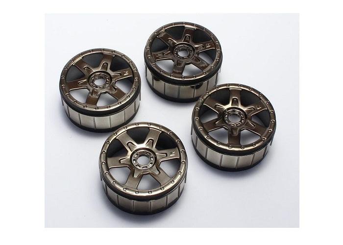 Kyosho IFH005BC 6-Spoke Wheel Black Chrome 4pcs