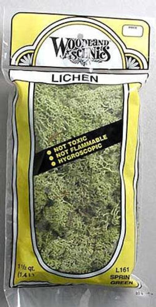 Woodland Scenics L161 N/HO Lichen Spring Green 1.5 Quarts Train Scenery