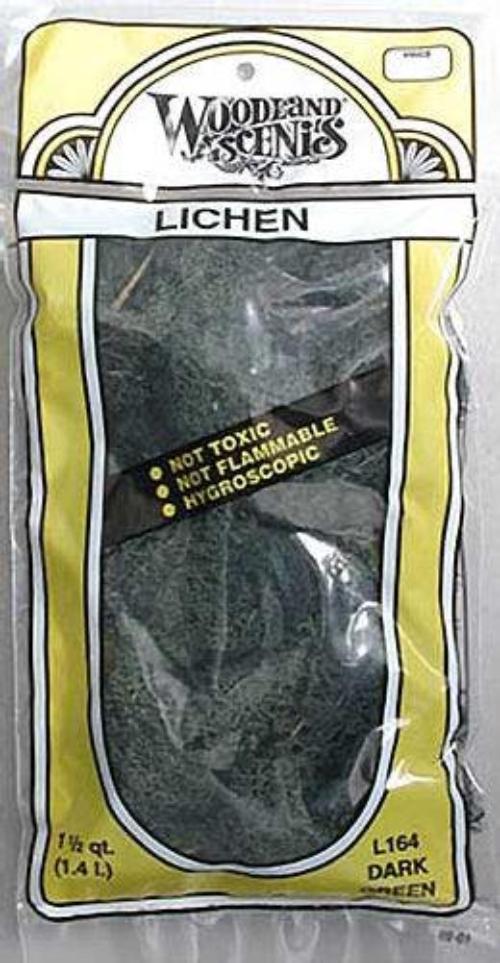 Woodland Scenics L164 N/HO Lichen Dark Green 1.5 Quarts Train Scenery
