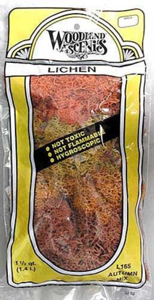 Woodland Scenics L165 N/HO LichenAutumn Mix 1.5 Quarts Train Scenery